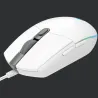 Logitech G203 LIGHTSYNC Corded Gaming Mouse - WHITE - USB