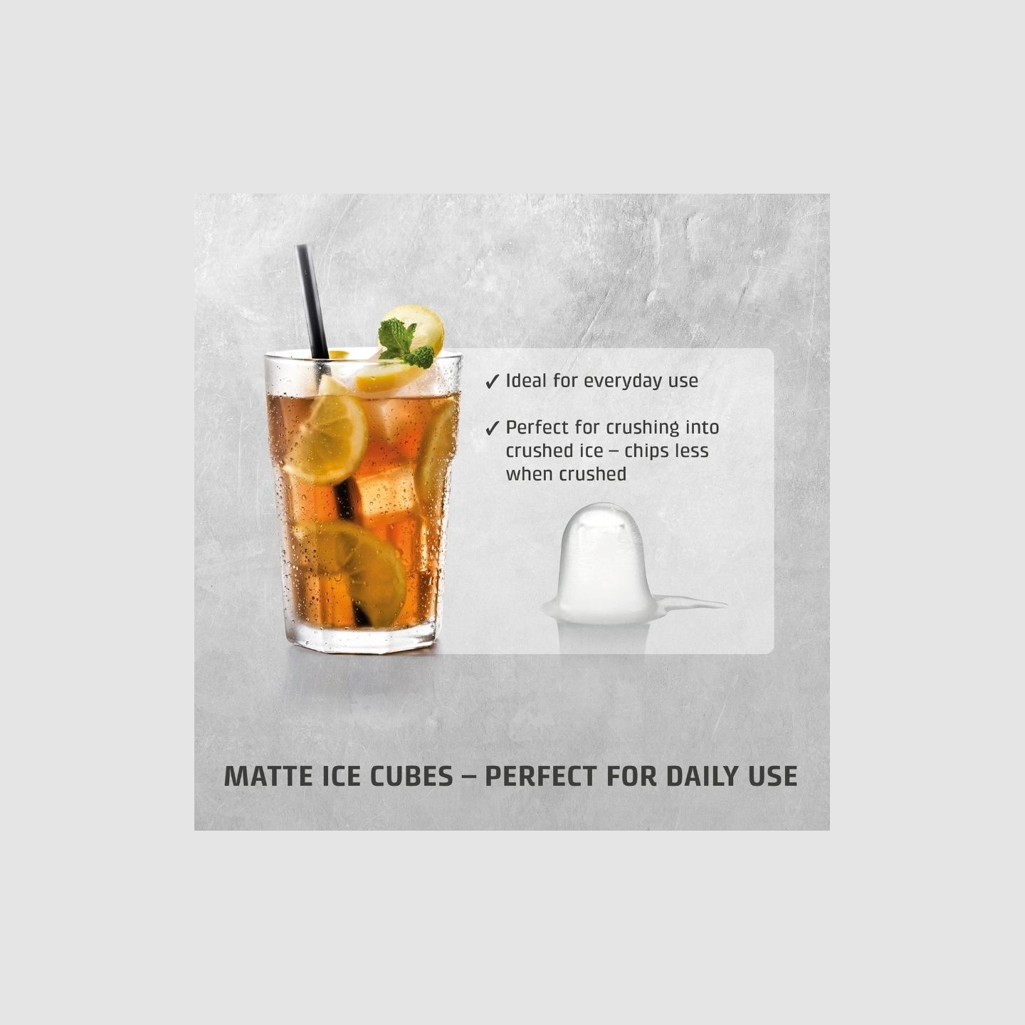 Caso Ice Cube Maker | Clear Ice Advanced | Power 130 W | Capacity 1.5 L | Matt Black