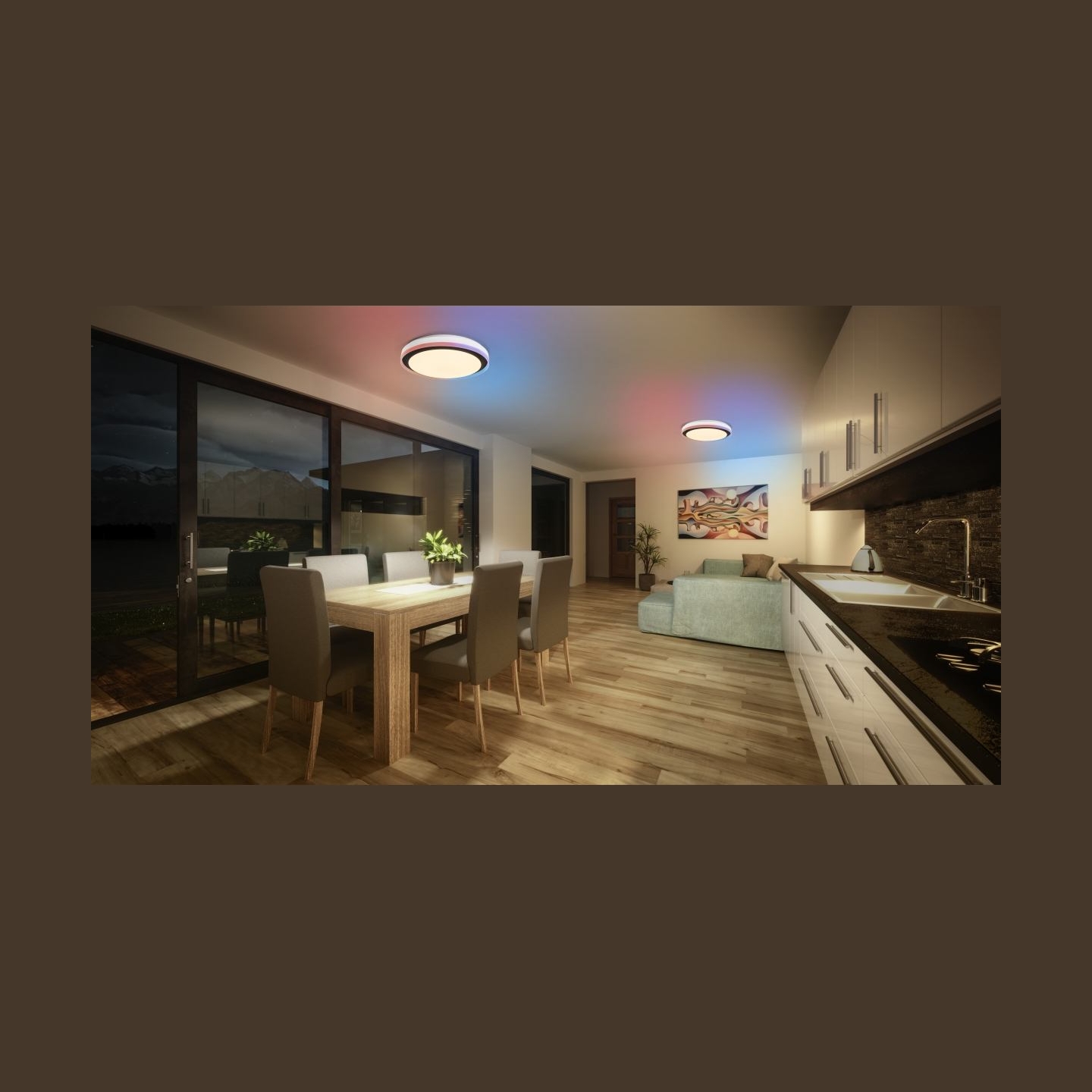 Osram SMART+ WIFI ORBIS MAGIC WALL/CEILING 500mm RGB+TW Dimmable black+white | 38 W | RGBTW | Wi-Fi
