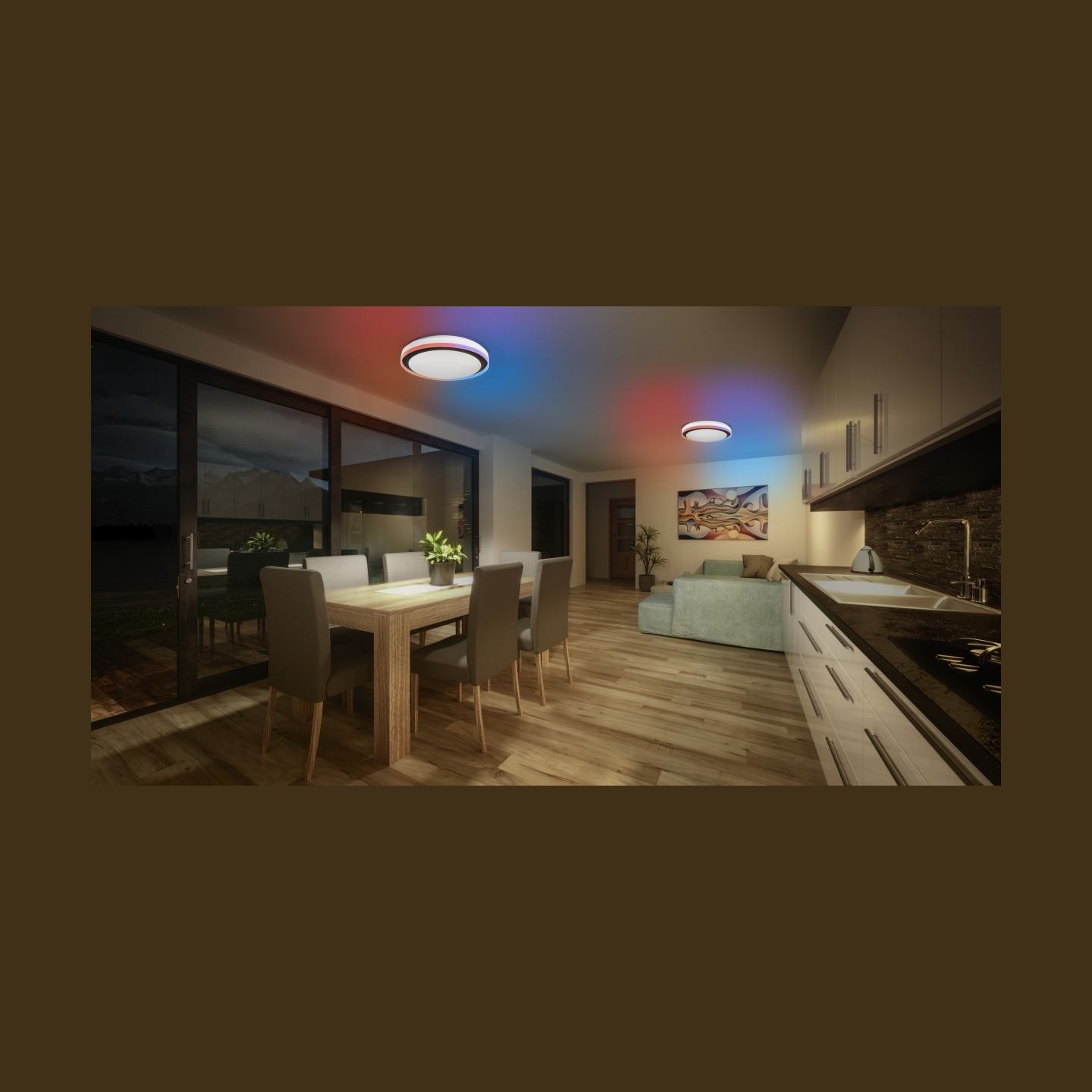 Osram SMART+ WIFI ORBIS MAGIC WALL/CEILING 500mm RGB+TW Dimmable black+white | 38 W | RGBTW | Wi-Fi