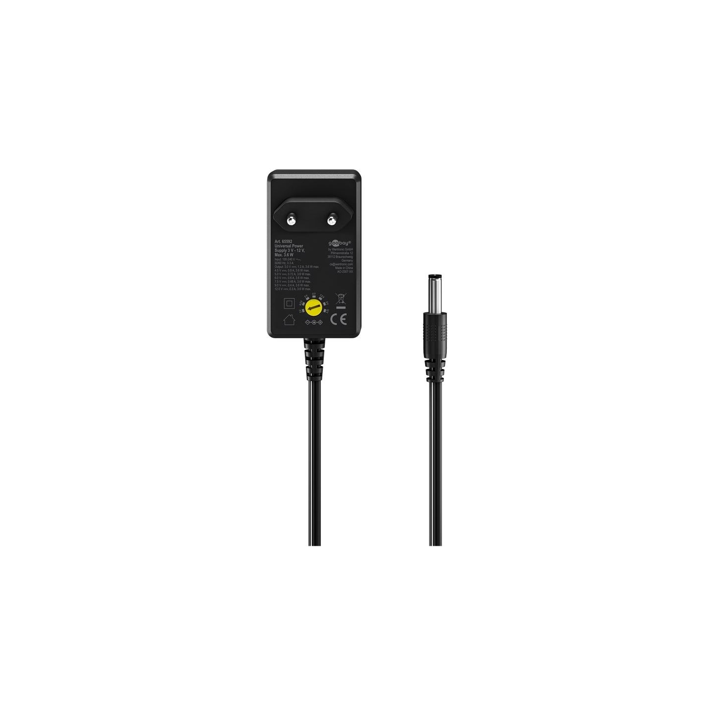 Goobay Universal Power Supply 3 V - 12 V, Max. 3.6 W