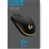 Logitech G203 LIGHTSYNC Corded Gaming Mouse - WHITE - USB