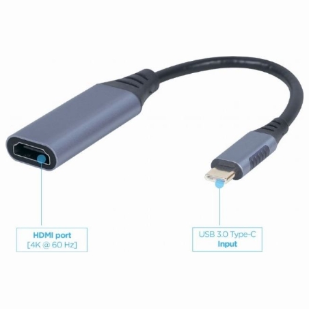 Cablexpert USB Type-C to HDMI display adapter, Space grey | A-USB3C-HDMI-01