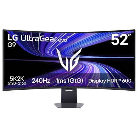 LG UltraGear evo G9 52G930B-B | 52 " | VA | WUHD | 21:9 | 240 Hz | 1 ms | 5120 x 2160 pixels | 400 cd/m² | Black