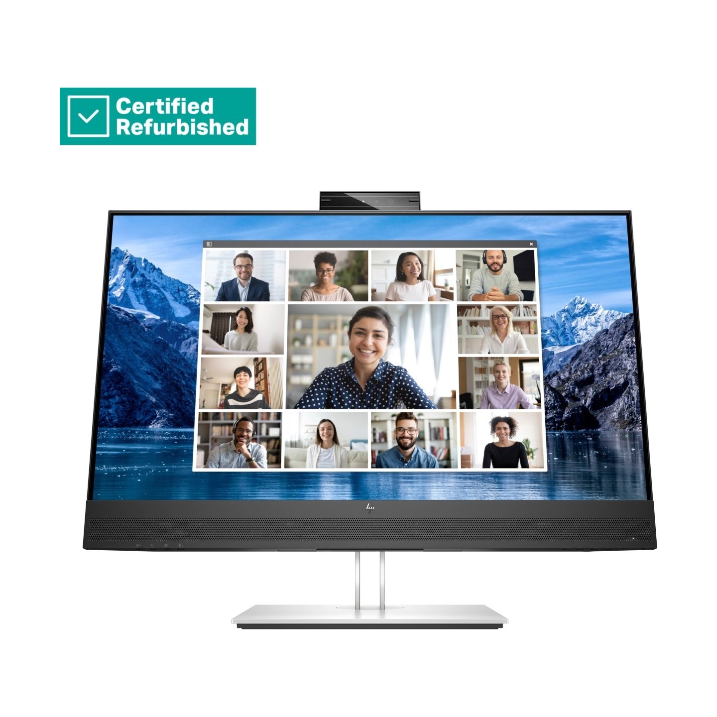 HP RENEW SILVER HP E27m G4 QHD Charging Conferencing Monitor - 27" 2560x1440 QHD 300-nit 75Hz AG, IPS, USB-C(65W)/HDMI/DisplayPo