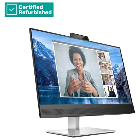 HP RENEW SILVER HP E27m G4 QHD Charging Conferencing Monitor - 27" 2560x1440 QHD 300-nit 75Hz AG, IPS, USB-C(65W)/HDMI/DisplayPo
