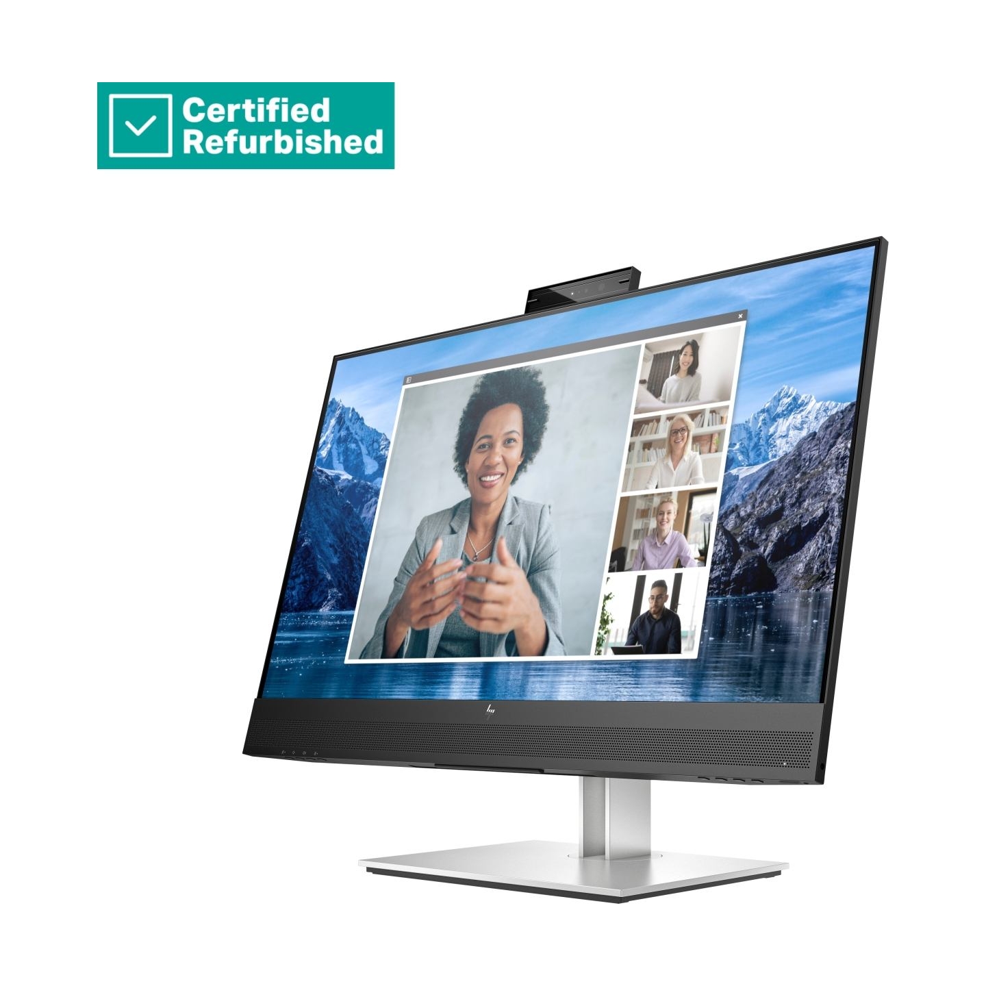 HP RENEW SILVER HP E27m G4 QHD Charging Conferencing Monitor - 27" 2560x1440 QHD 300-nit 75Hz AG, IPS, USB-C(65W)/HDMI/DisplayPo