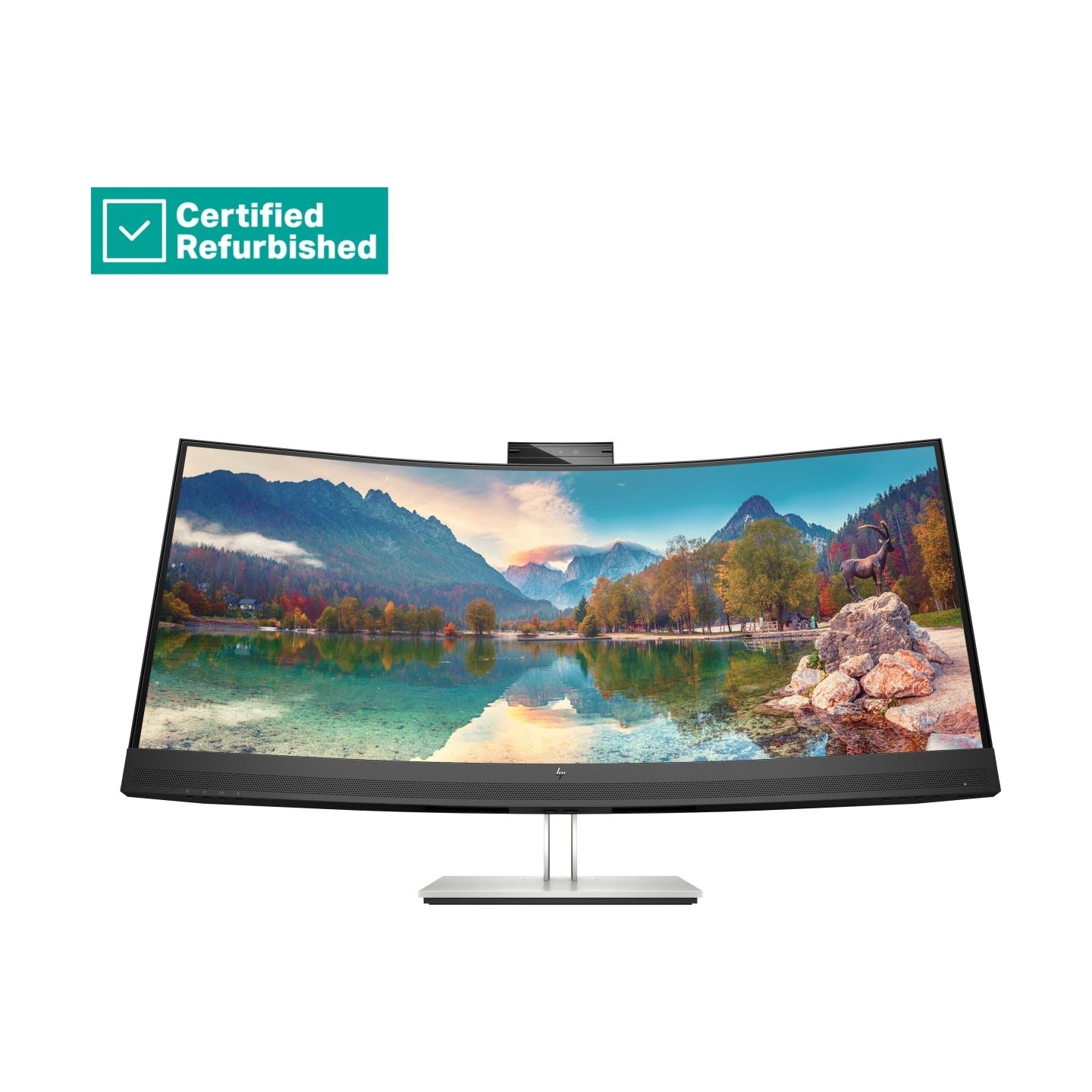 HP RENEW SILVER HP E34m G4 Curved Conferencing Monitor - 34" 3440x1440 WQHD 400-nit 75Hz AG, Curved, VA, USB-C(65W)/HDMI/Display