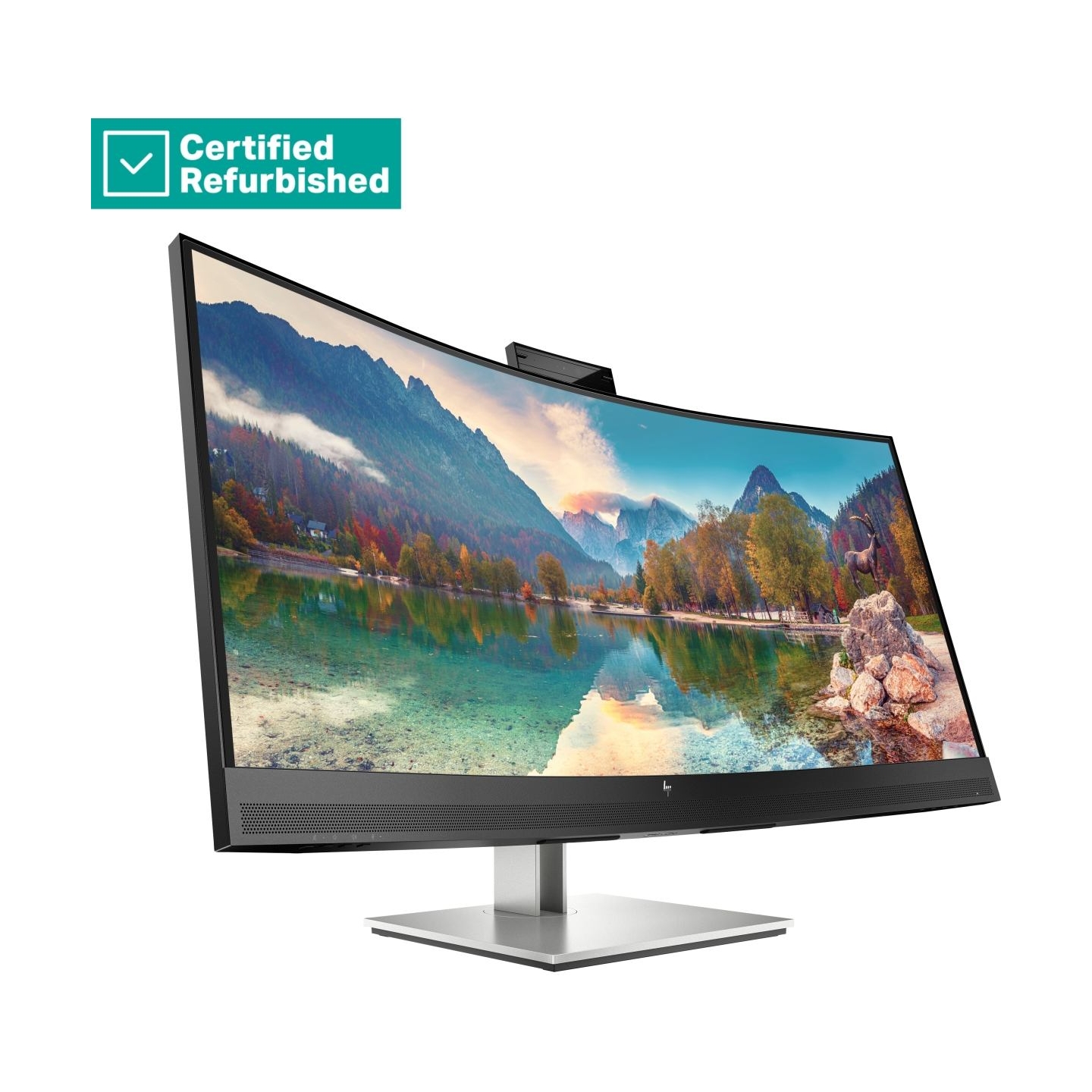 HP RENEW SILVER HP E34m G4 Curved Conferencing Monitor - 34" 3440x1440 WQHD 400-nit 75Hz AG, Curved, VA, USB-C(65W)/HDMI/Display