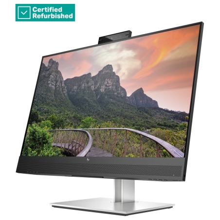 HP RENEW SILVER HP E27m G4 QHD Charging Conferencing Monitor - 27" 2560x1440 QHD 300-nit 75Hz AG, IPS, USB-C(65W)/HDMI/DisplayPo