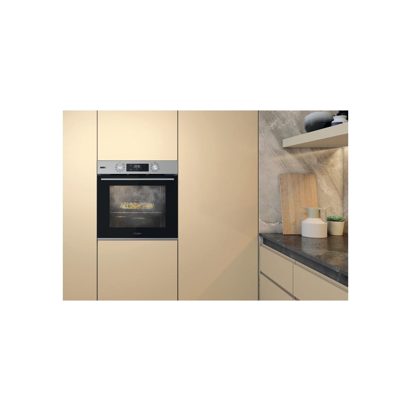 Whirlpool Oven OMSK58HU1SX, Inox, Energy class A+, Steam+ / OMSK58HU1SX