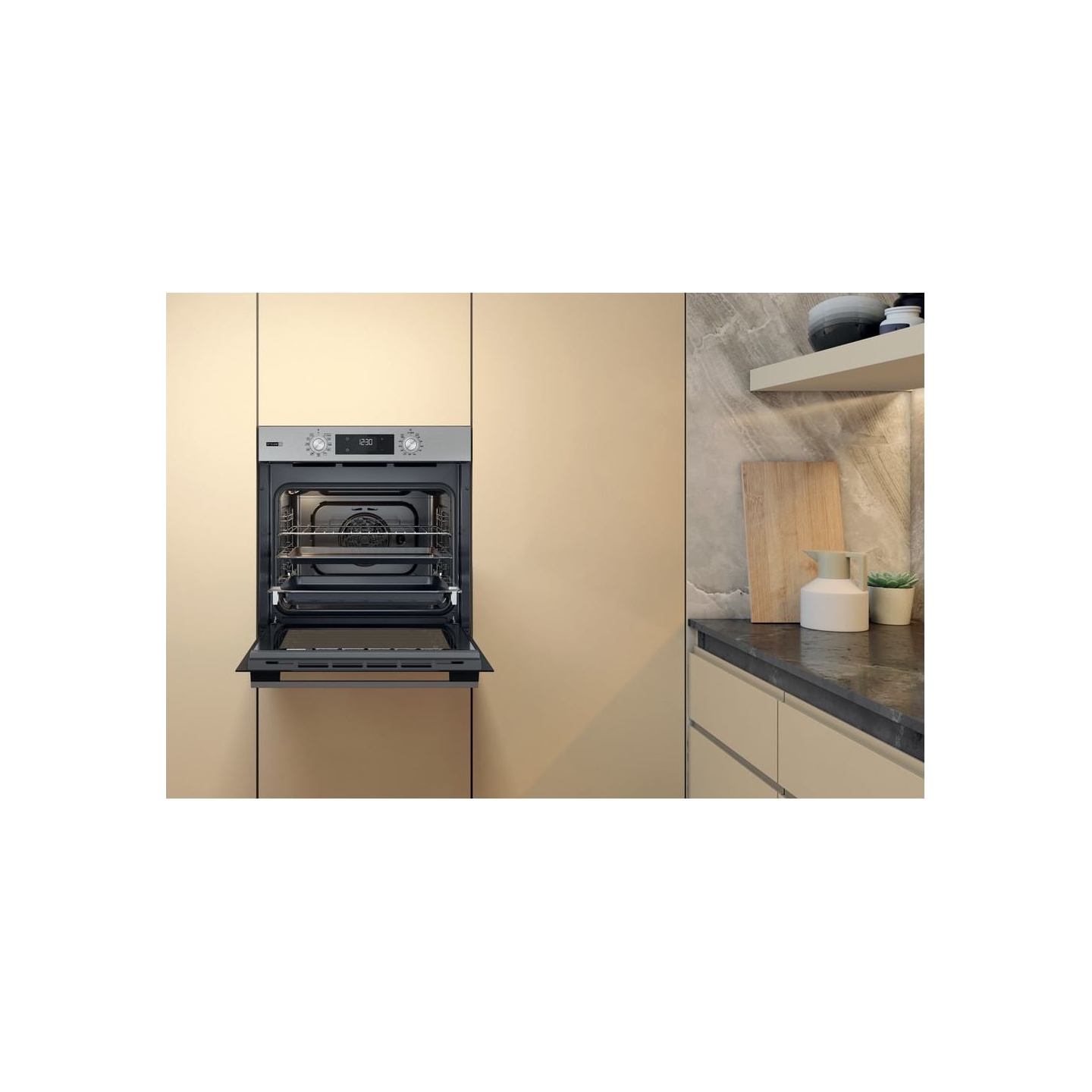 Whirlpool Oven OMSK58HU1SX, Inox, Energy class A+, Steam+ / OMSK58HU1SX