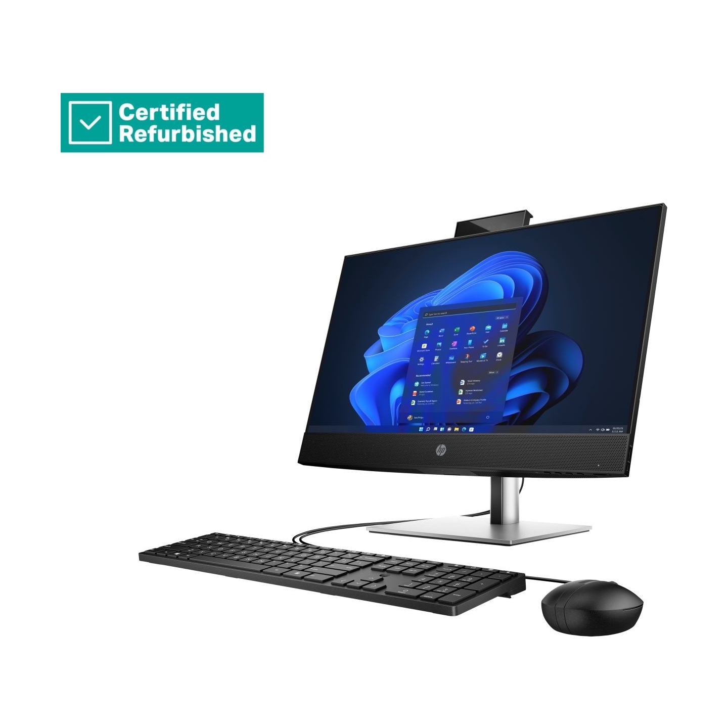 HP RENEW SILVER HP Pro 440 G9 AIO All-In-One - i7-14700T, 16GB, 512GB SSD, 23.8 FHD Non-Touch AG, Recline Stand, USB Mouse, DOS,