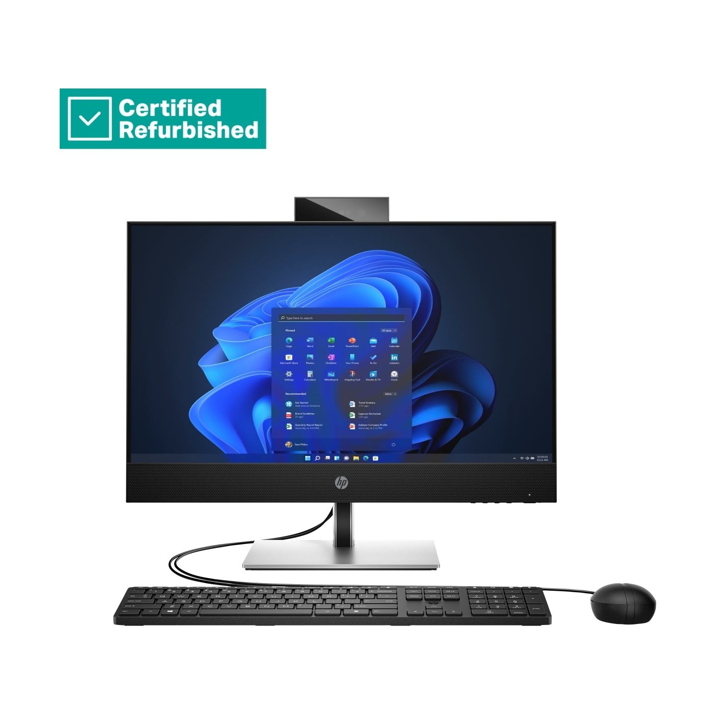 HP RENEW SILVER HP Pro 440 G9 AIO All-In-One - i5-14500T, 16GB, 512GB SSD, 23.8 FHD Non-Touch AG, Height Adjustable, USB Mouse, 