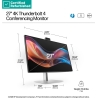 HP RENEW SILVER HP 727pm Series 7 Pro 4K Conferencing Monitor - 27" 3840x2160 UHD 400-nit 60Hz AG, IPS Black HDR 400, USB-C(100W