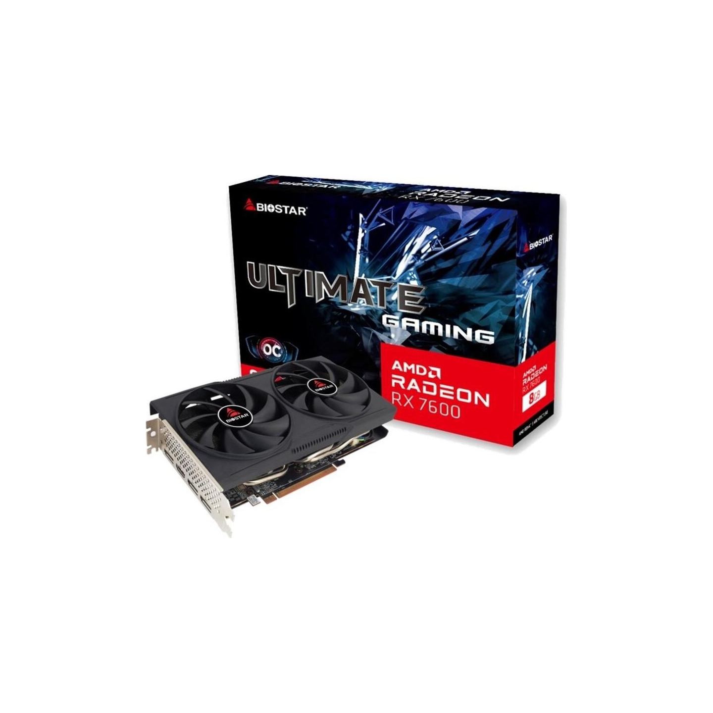 Biostar Graphics Card|BIOSTAR|AMD|Radeon RX 7600|2318 MHz|8 GB|GDDR6|128 bit|PCI Express 4.0|Active|VA76S6RM81