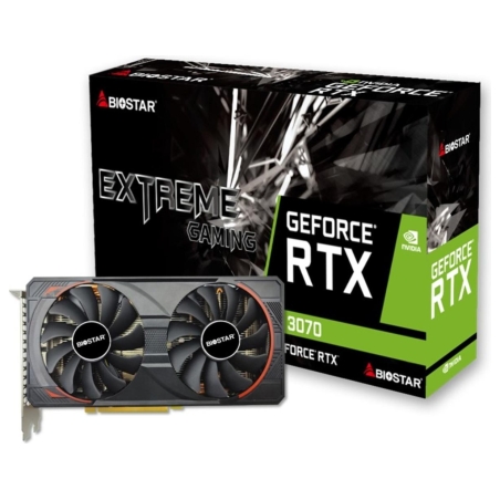 Biostar Graphics Card|BIOSTAR|NVIDIA|GeForce RTX 3070|1500 MHz|8 GB|GDDR6|256 bit|PCI Express x16 4.0|Active|VN3716RM82