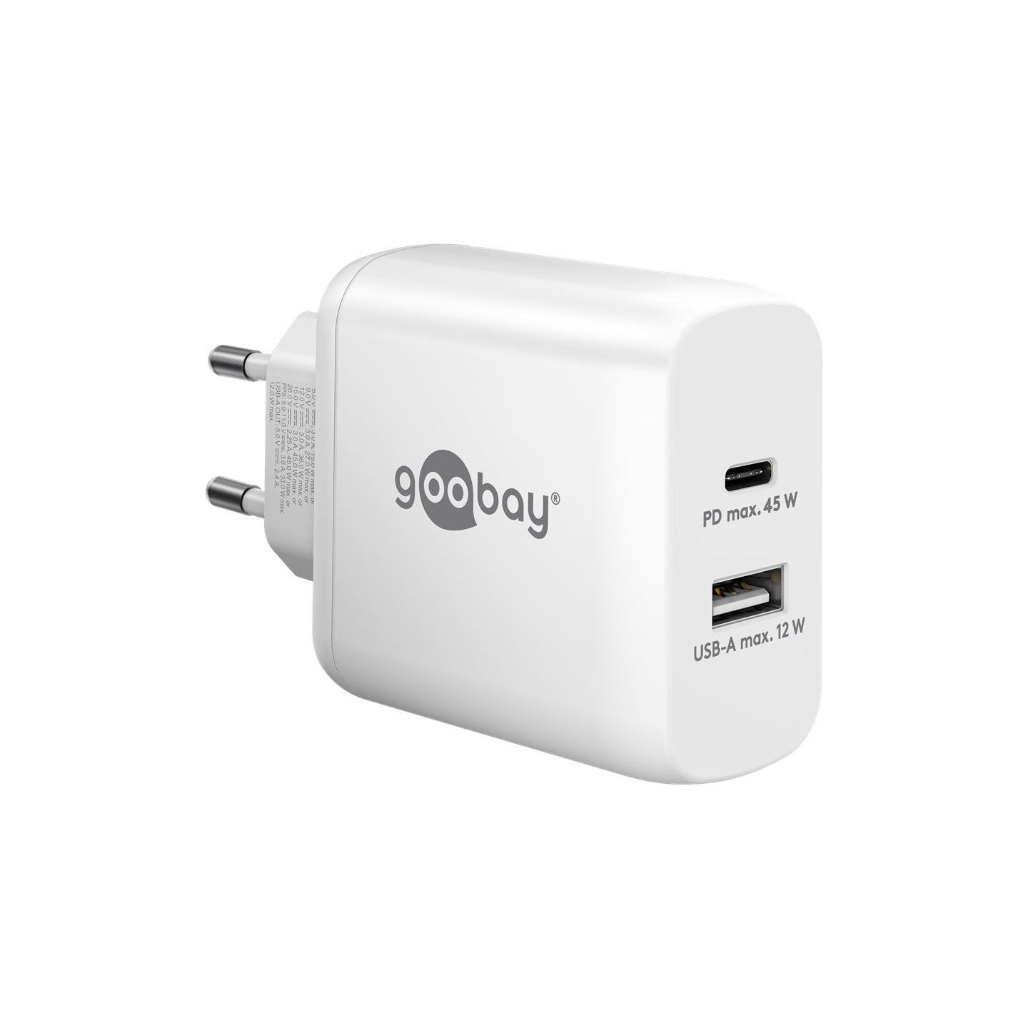 Goobay | USB-C PD Dual Fast Charger (45 W) | 65412 | N/A