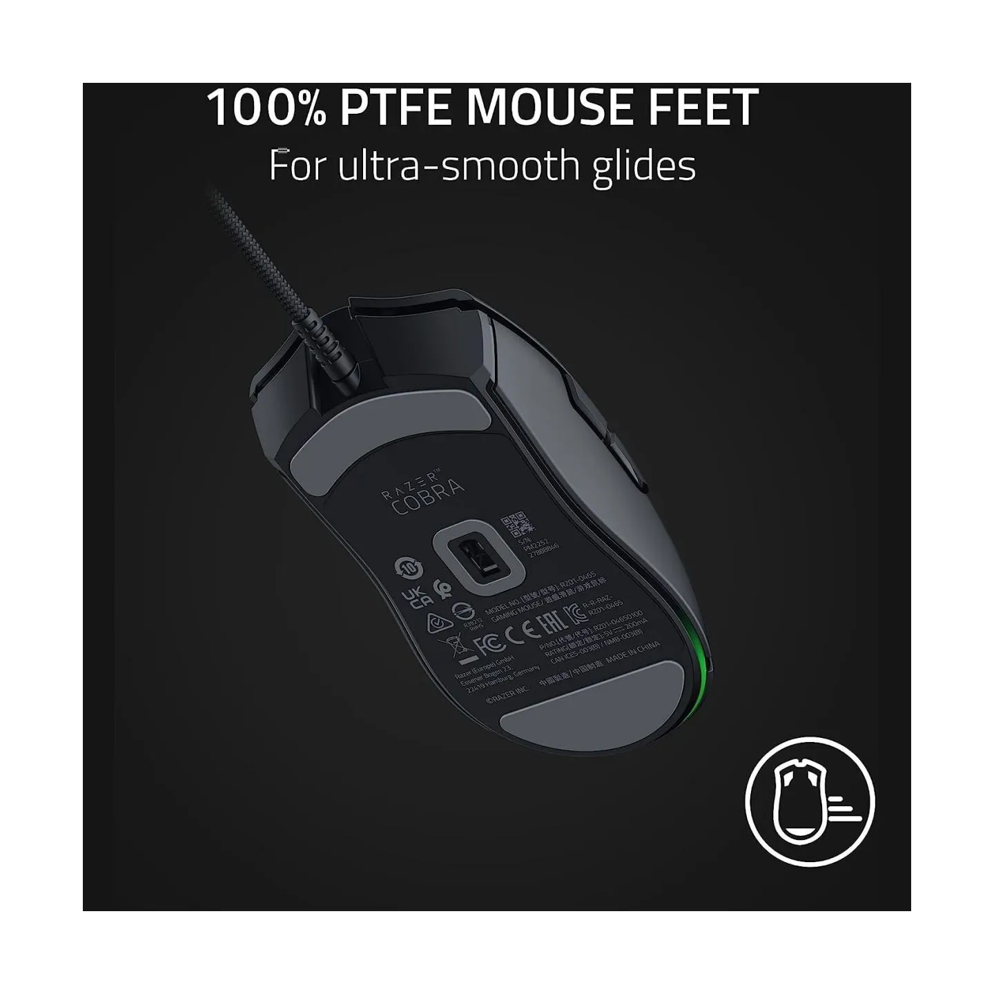 Razer Cobra Gaming Mouse, 8500 DPI, 58g, Chroma Underglow