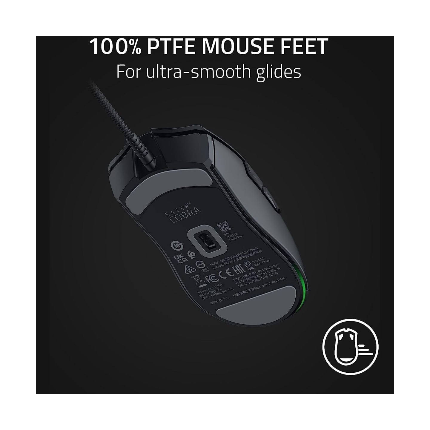 Razer Cobra Gaming Mouse Wired, USB Type-A, Optical 8500 DPI, Black / RZ01-04650100-R3M1