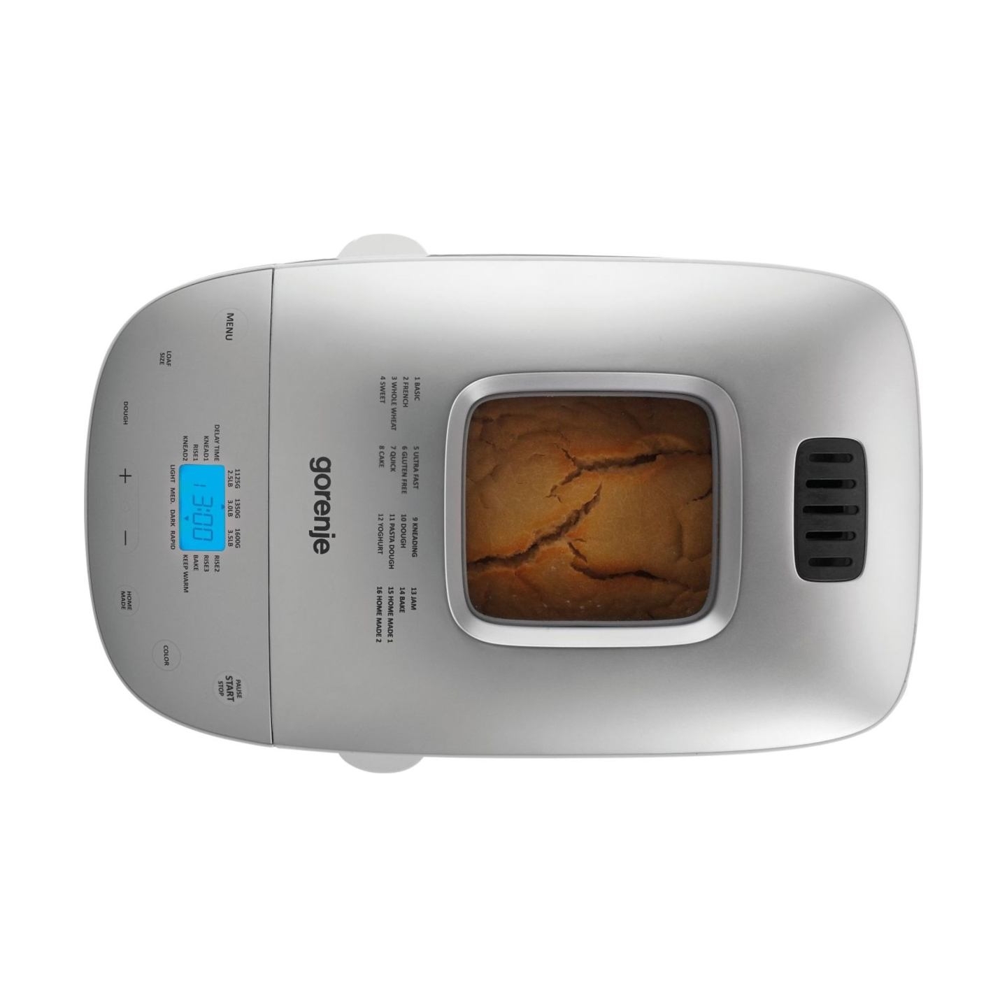 Gorenje | Bread maker | BM1600WG | Power 850 W | Number of programs 16 | Display LCD | White/Silver