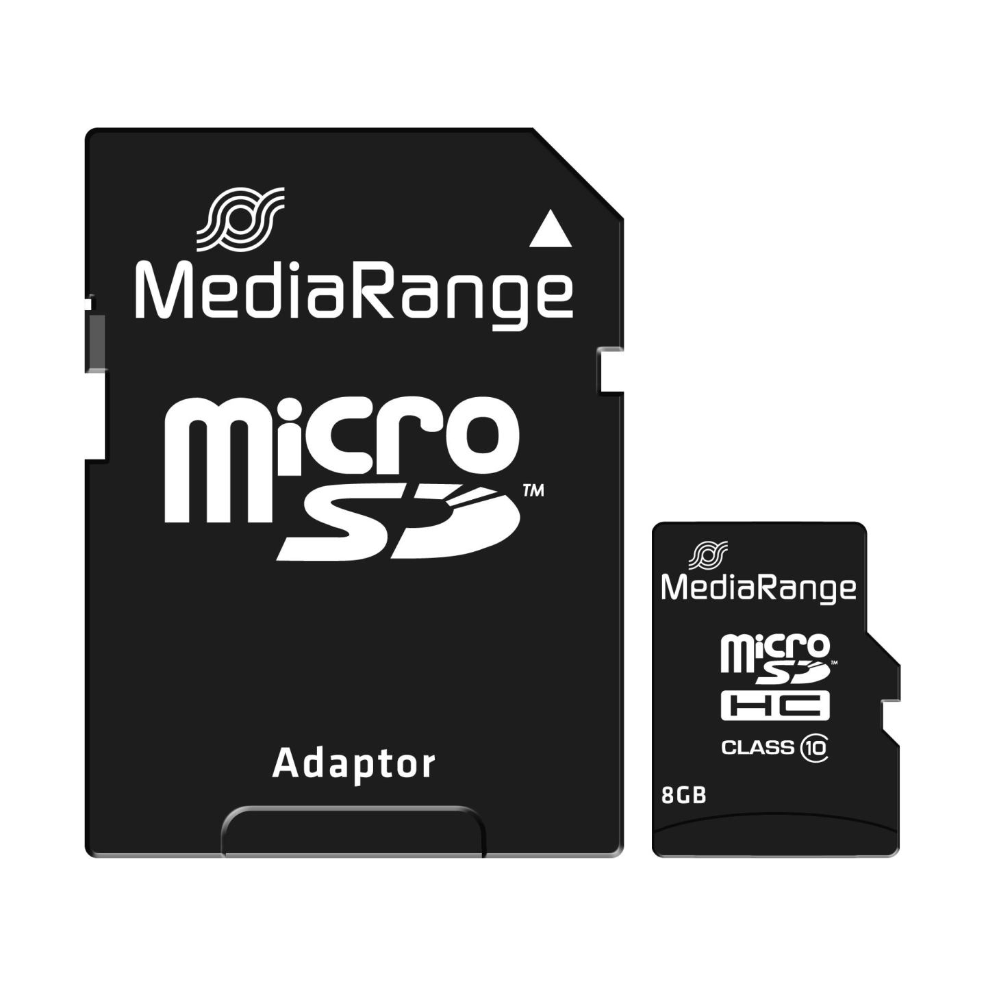 Mediarange MEMORY MICRO SDHC 8GB C10/W/ADAPTER MR957 MEDIARANGE