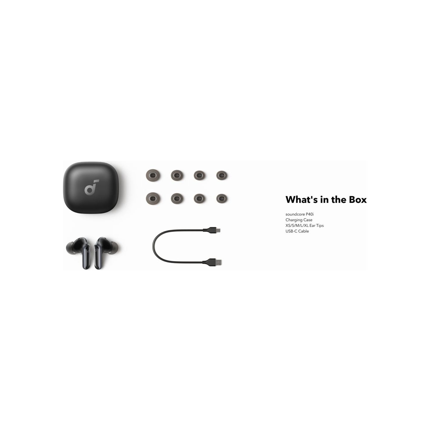 Anker Soundcore | True-Wireless Earbuds | P40i | Bluetooth | In-Ear | Microphone | Black | Wireless
