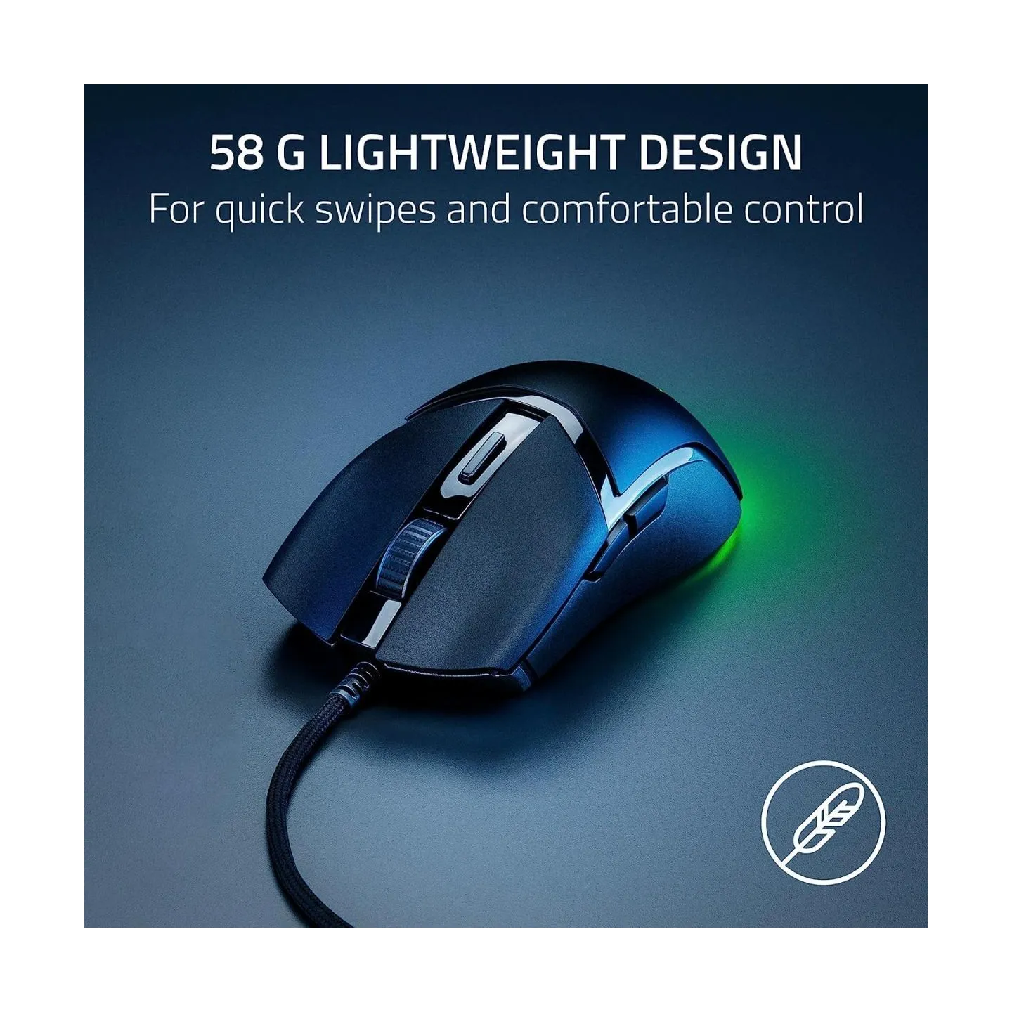 Razer Cobra Gaming Mouse, 8500 DPI, 58g, Chroma Underglow