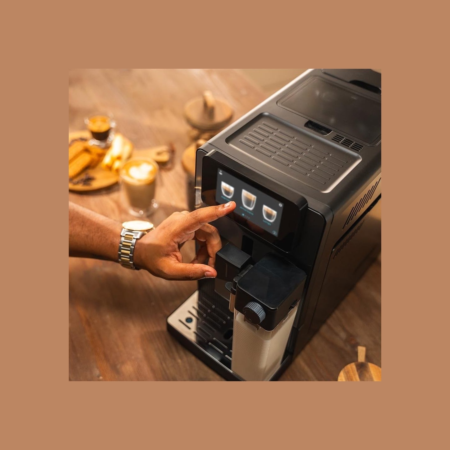 Cecotec Coffee machine | Cremmaet Latte Touch | Pump pressure 19 bar | Built-in milk frother | Super-automatic | Black | 1500 W