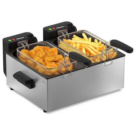 Tristar Double deep fryer | FR-9342 | Power 3600 W | Capacity 6 L | Silver