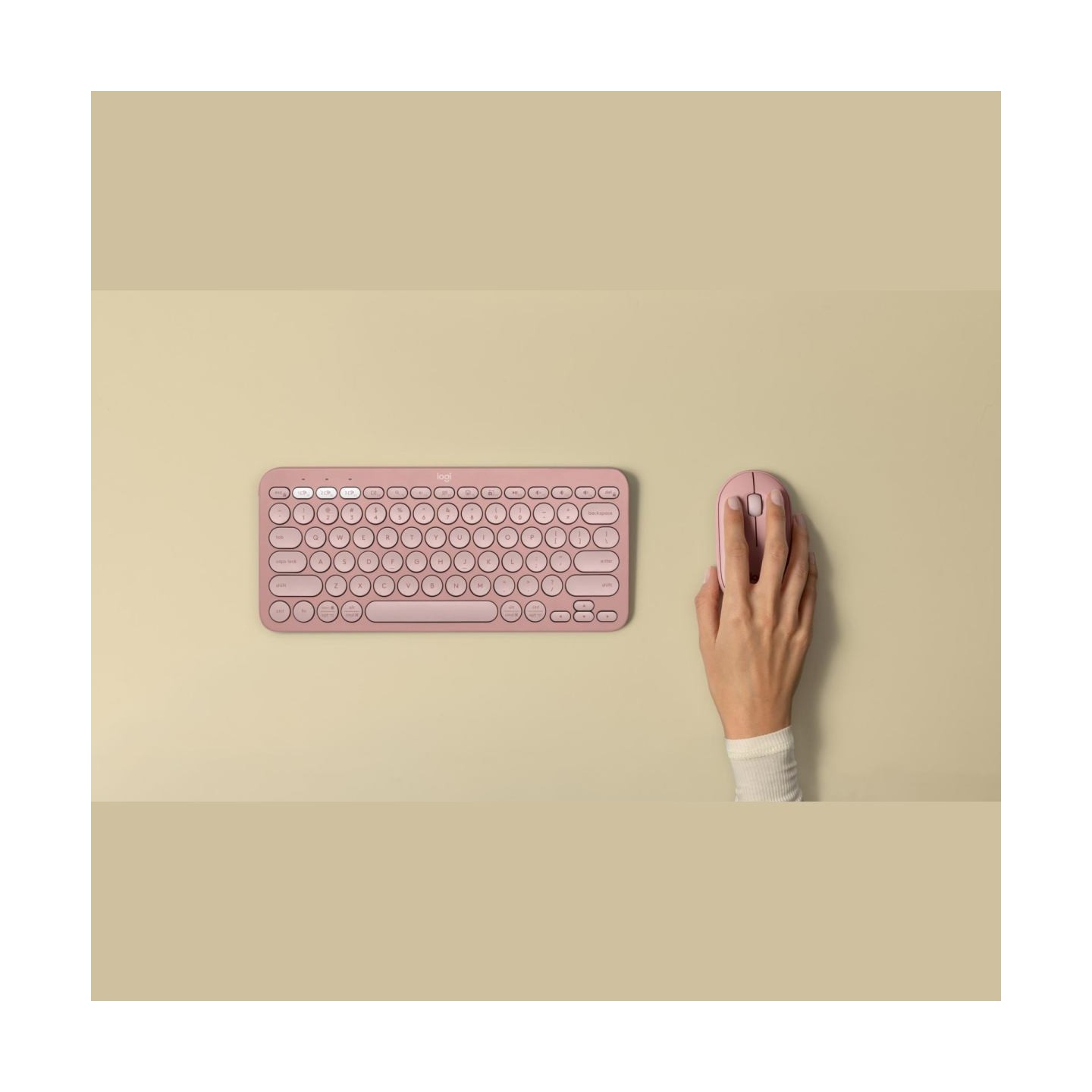 Logitech  Logitech M350s - Optical mouse - Pebble 2 - tonal rose / 910-007014