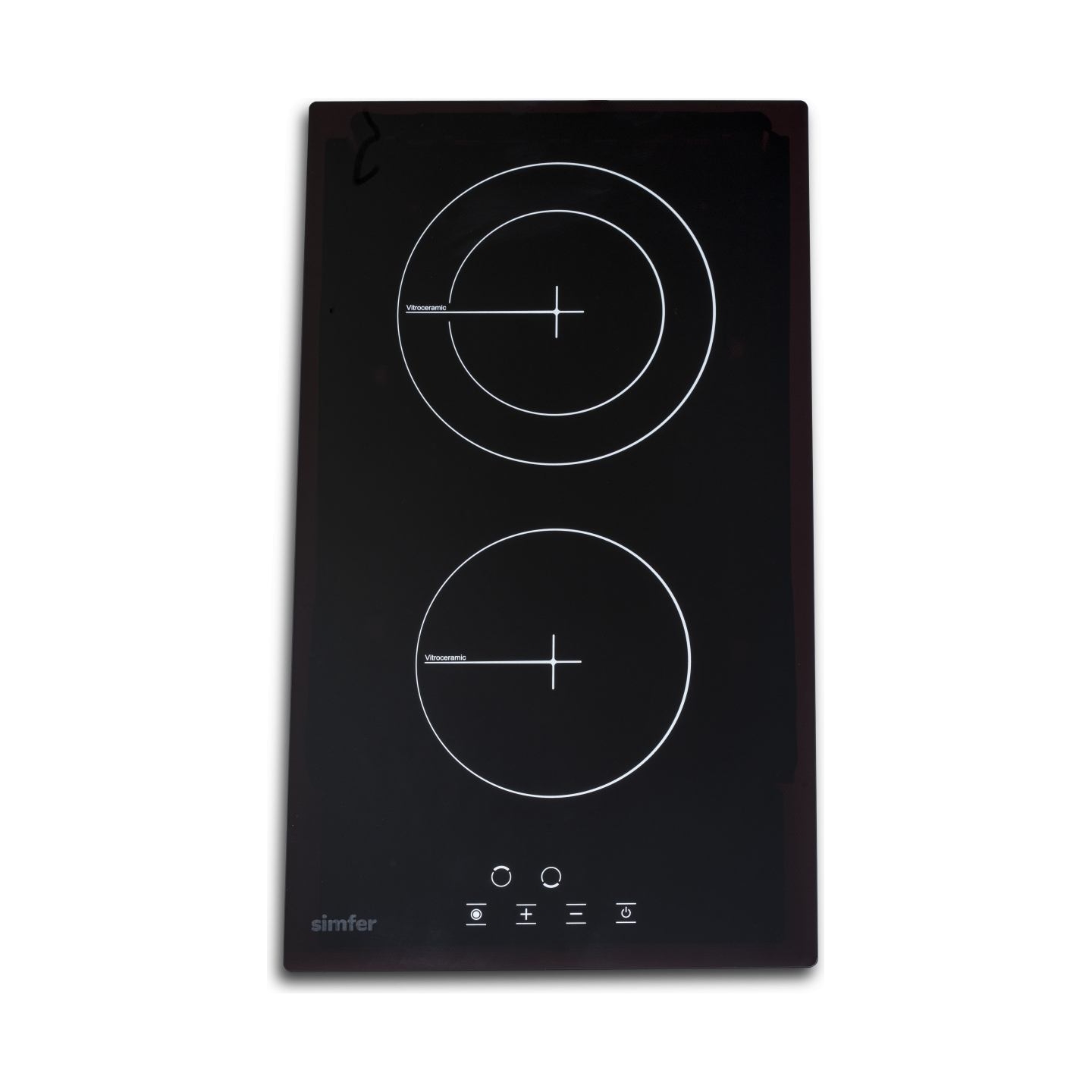 Simfer | Hob | H3.020.DEBSP | Vitroceramic | Number of burners/cooking zones 2 | Touch | Black