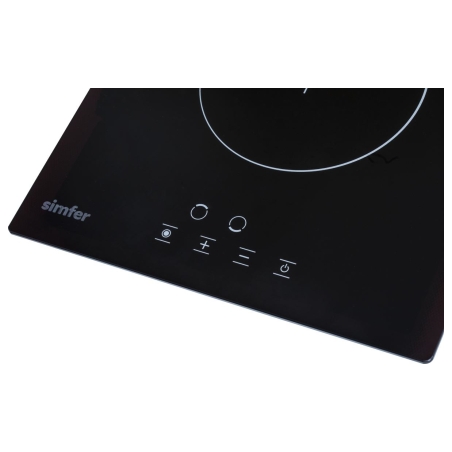 Simfer | Hob | H3.020.DEBSP | Vitroceramic | Number of burners/cooking zones 2 | Touch | Black