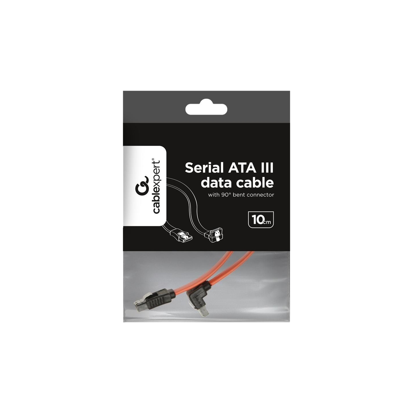Cablexpert | CC-SATAM-DATA90 | Serial ATA III 50cm data cable with 90 degree bent connector