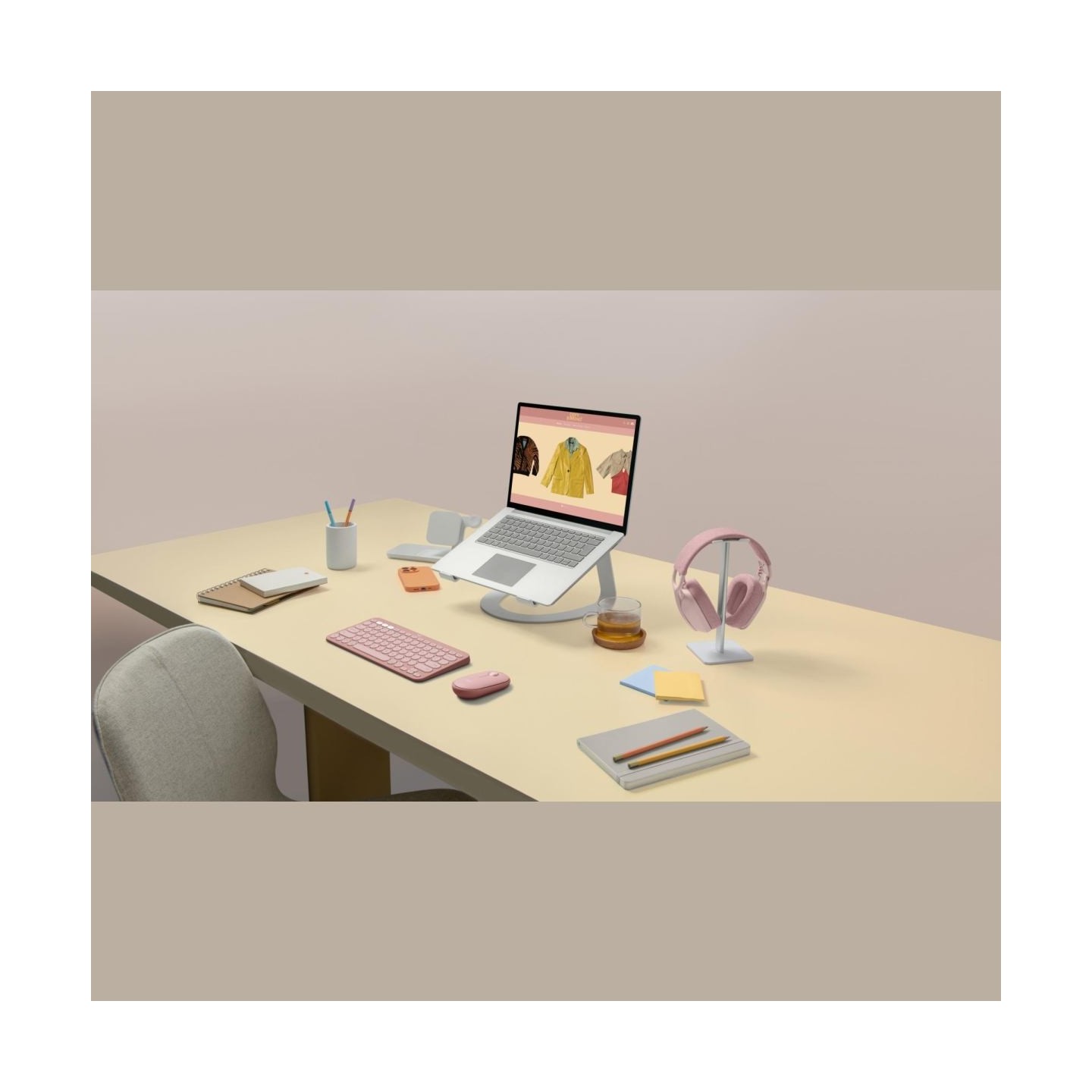 Logitech M350S Pebble 2 Bluetooth Mouse - TONAL ROSE