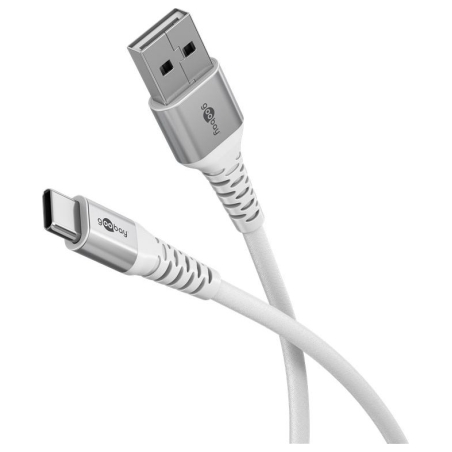 Goobay | USB-C to USB-A Supersoft Textile Cable with Metal Plugs | 74530