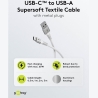 Goobay | USB-C to USB-A Supersoft Textile Cable with Metal Plugs | 74530