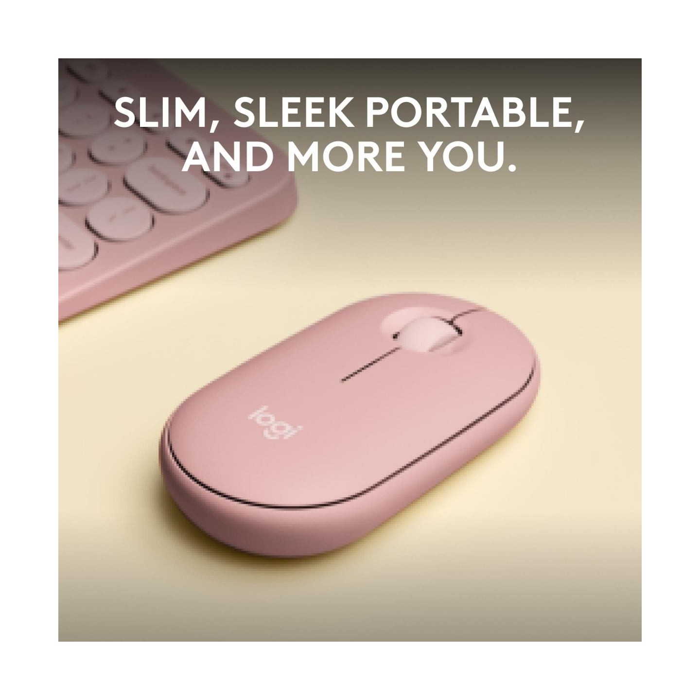 Logitech M350S Pebble 2 Bluetooth Mouse - TONAL ROSE
