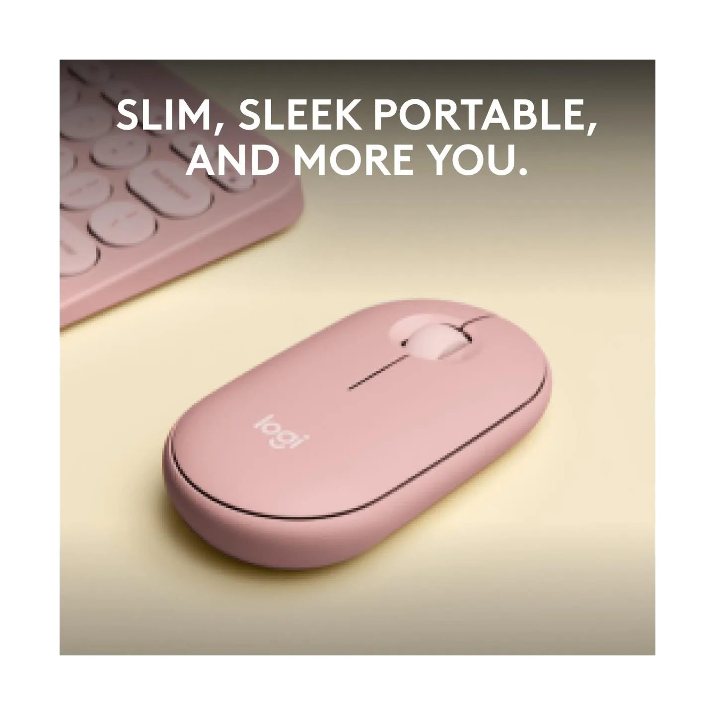 Logitech M350S Pebble 2 Bluetooth Mouse - TONAL ROSE