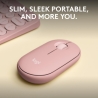 Logitech  Logitech M350s - Optical mouse - Pebble 2 - tonal rose / 910-007014