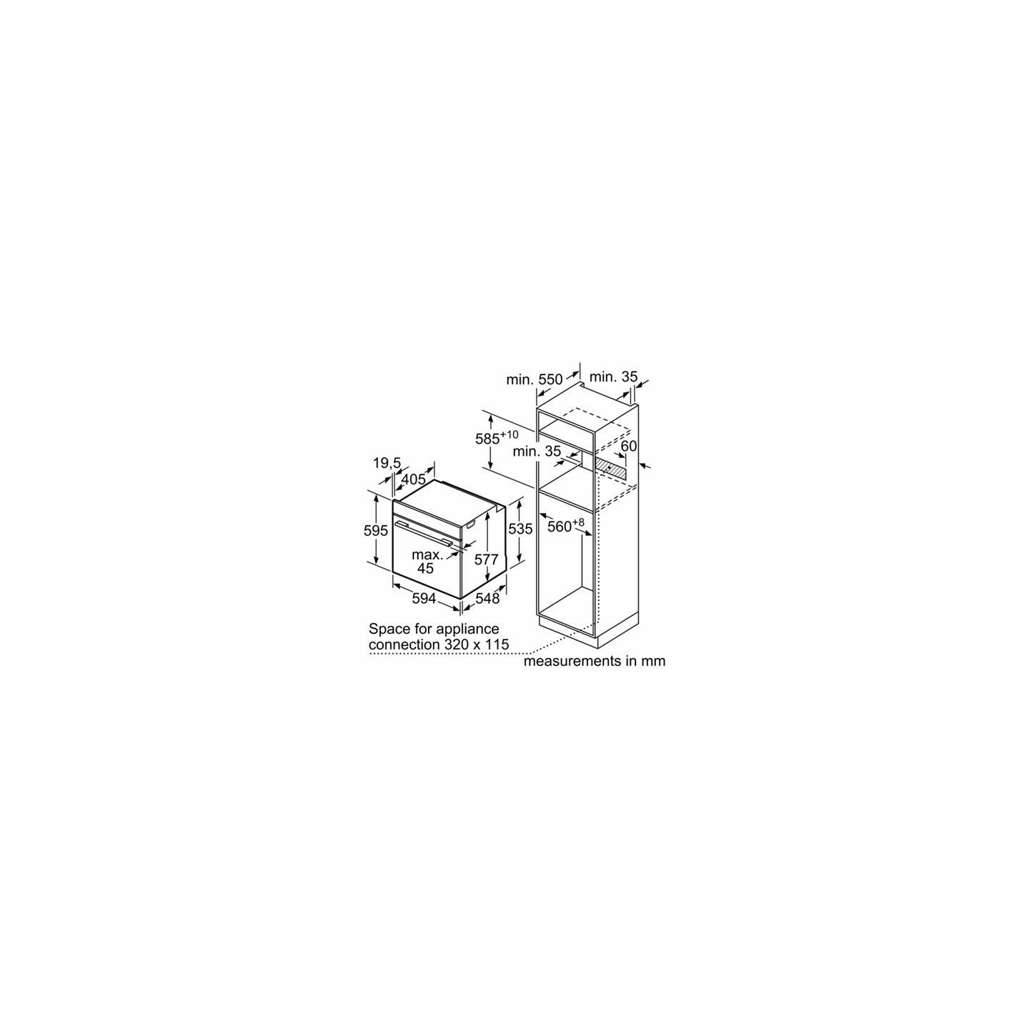 Bosch | Oven | HBG7721B1 | 71 L | Electric | Pyrolysis | Touch | Height 59.5 cm | Width 59.4 cm | Black