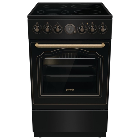 Gorenje Cooker | GECS5B70CLB | Hob type Vitroceramic | Oven type Electric | Black | Width 50 cm | Depth 59.4 cm | 70 L
