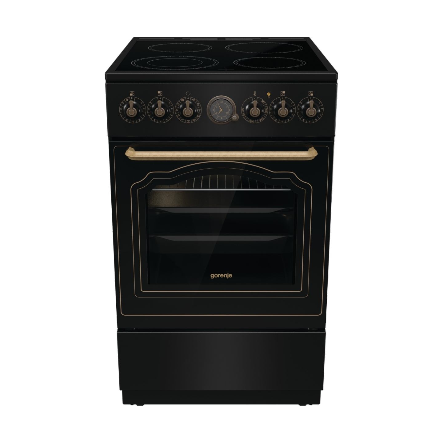 Gorenje Cooker | GECS5B70CLB | Hob type Vitroceramic | Oven type Electric | Black | Width 50 cm | Depth 59.4 cm | 70 L