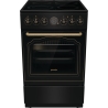 Gorenje Cooker | GECS5B70CLB | Hob type Vitroceramic | Oven type Electric | Black | Width 50 cm | Depth 59.4 cm | 70 L