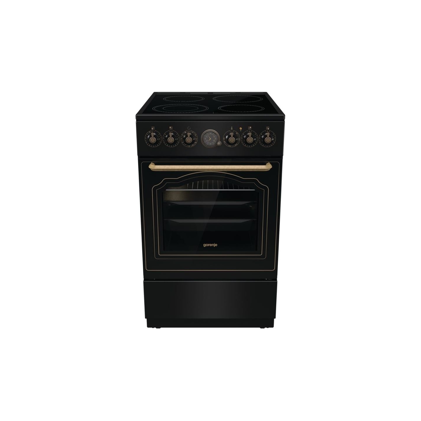 Gorenje Cooker | GECS5B70CLB | Hob type Vitroceramic | Oven type Electric | Black | Width 50 cm | Depth 59.4 cm | 70 L