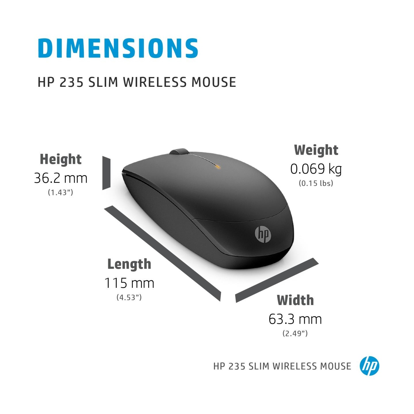 HP 235 Slim Wireless B Mouse