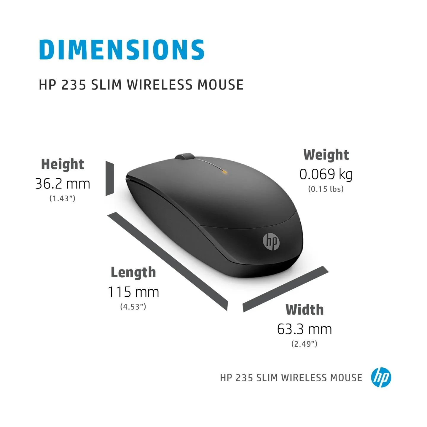 HP 235 Slim Wireless B Mouse