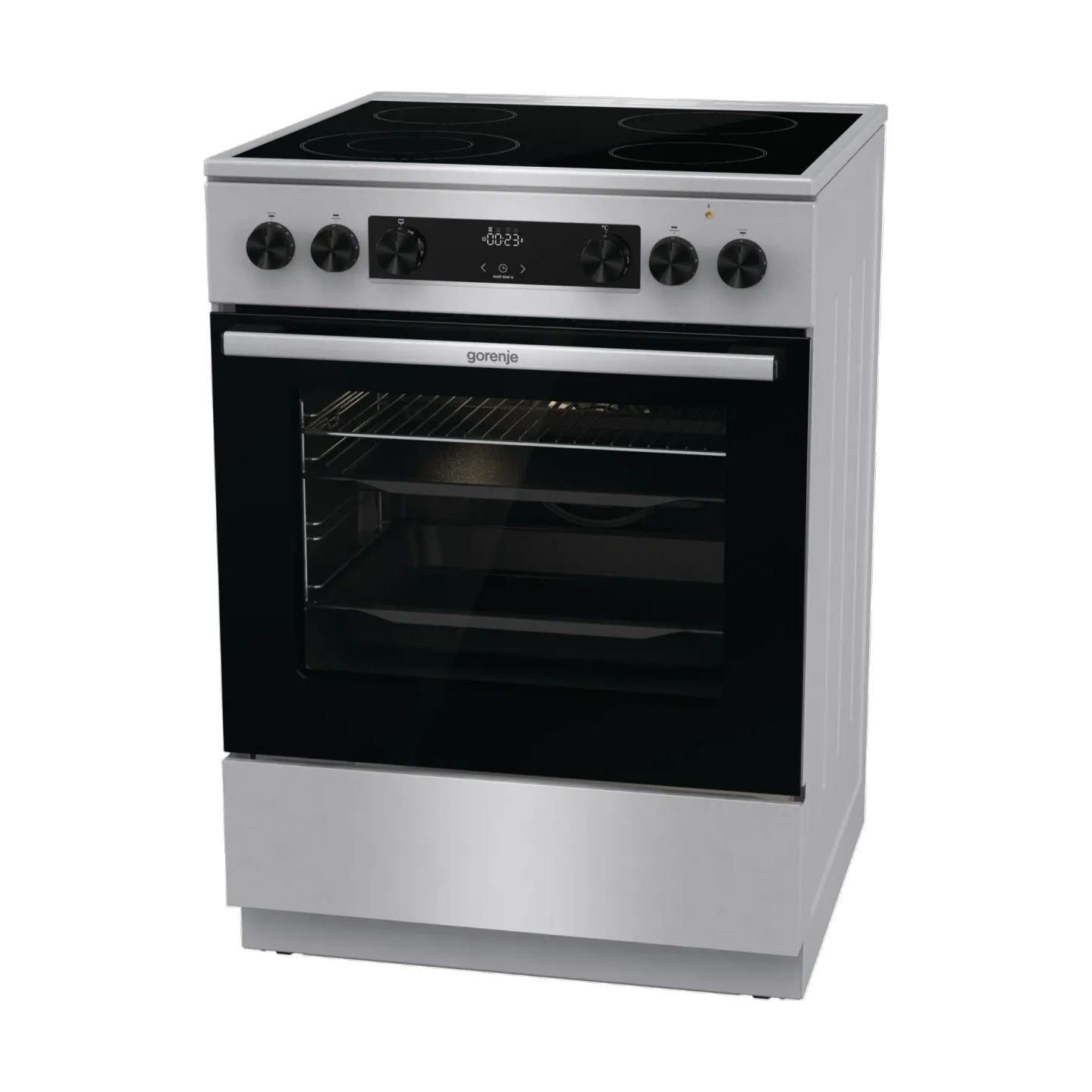 Gorenje GECS6C70XC | Cooker | Hob type Ceramic | Oven type Electric | Stainless steel | Width 60 cm | Grilling | Depth 60 cm | 7