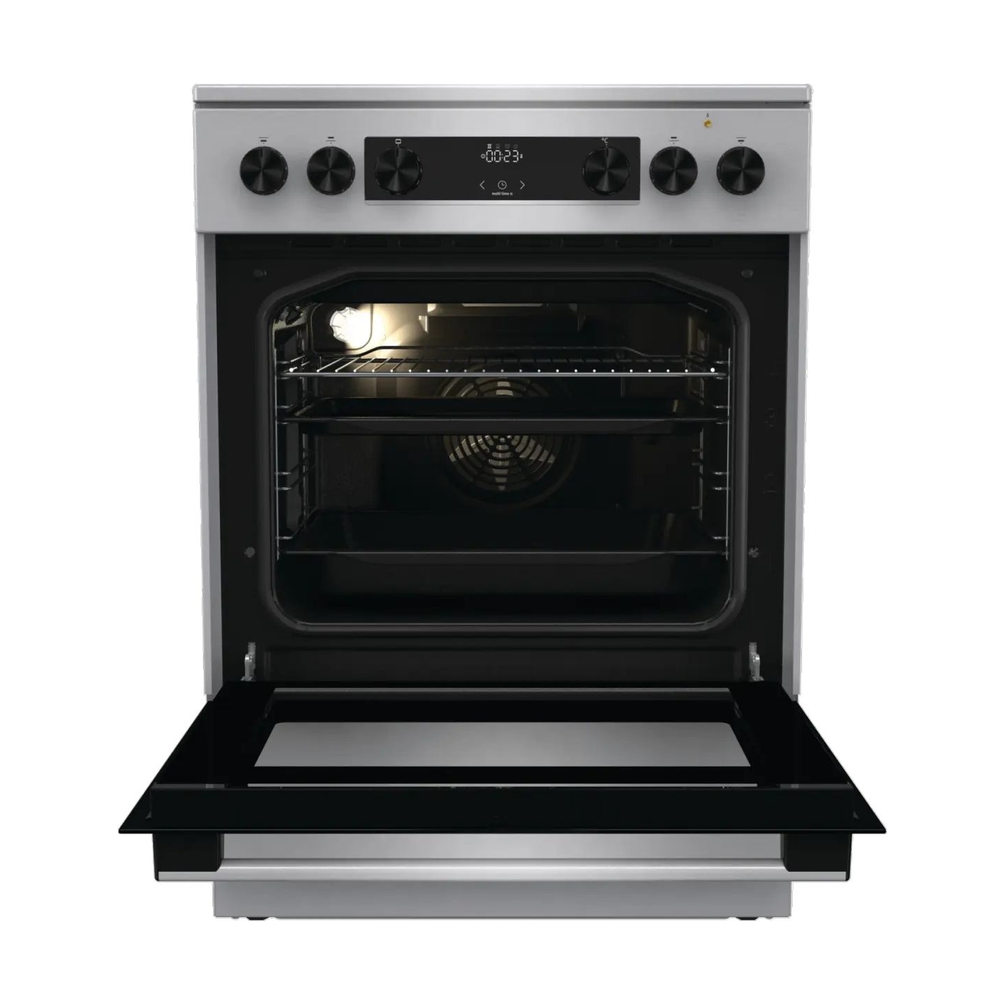 Gorenje GECS6C70XC | Cooker | Hob type Ceramic | Oven type Electric | Stainless steel | Width 60 cm | Grilling | Depth 60 cm | 7