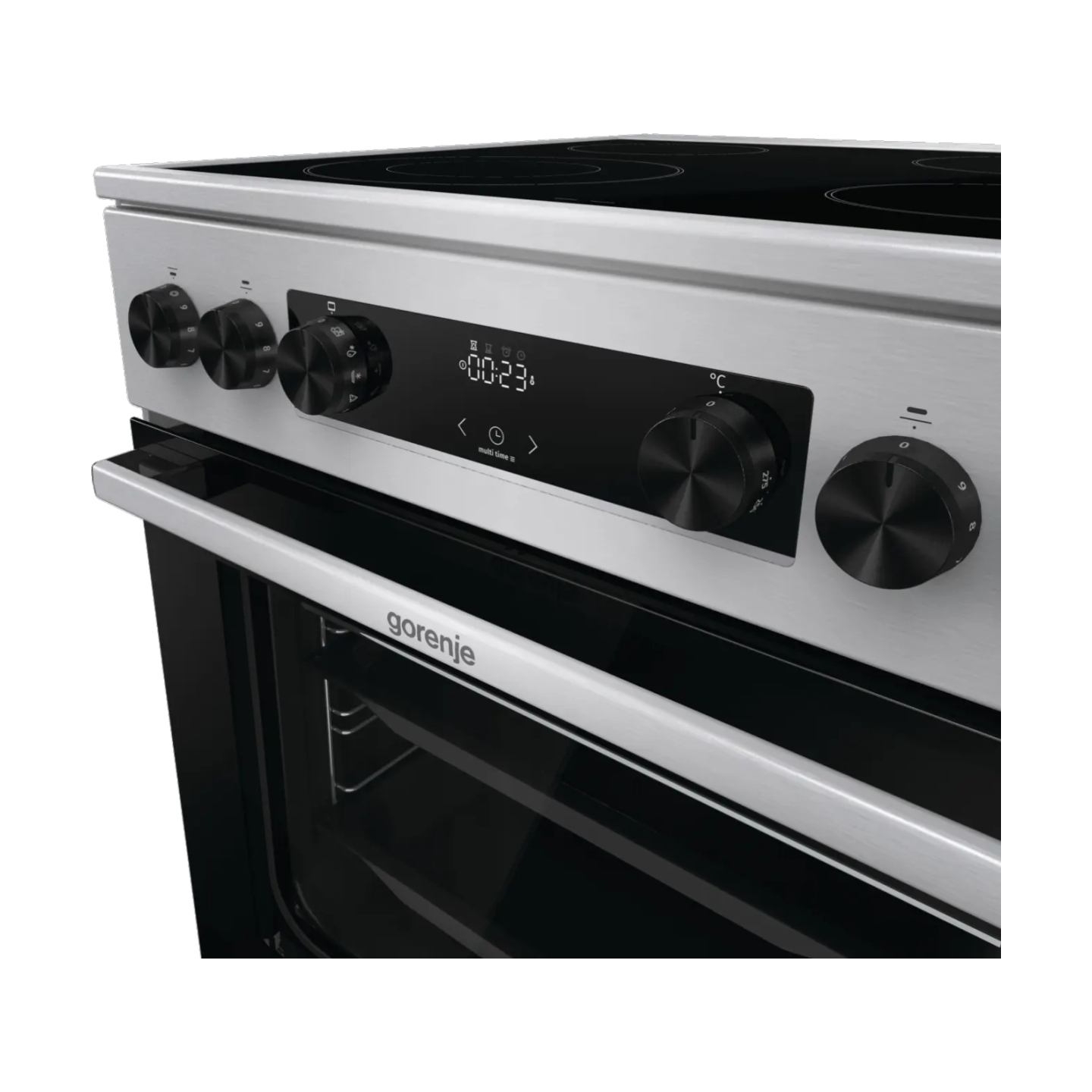 Gorenje GECS6C70XC | Cooker | Hob type Ceramic | Oven type Electric | Stainless steel | Width 60 cm | Grilling | Depth 60 cm | 7